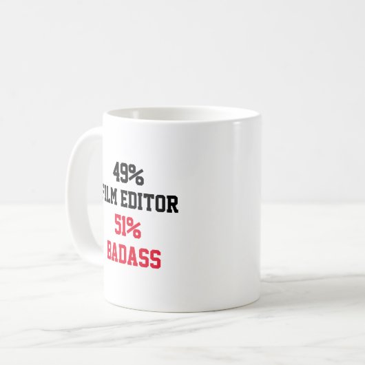Film Editor Badass Kaffeetasse (Vorderseite Links)