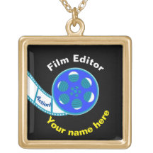 Film Editor Gold gepolsterte Kette