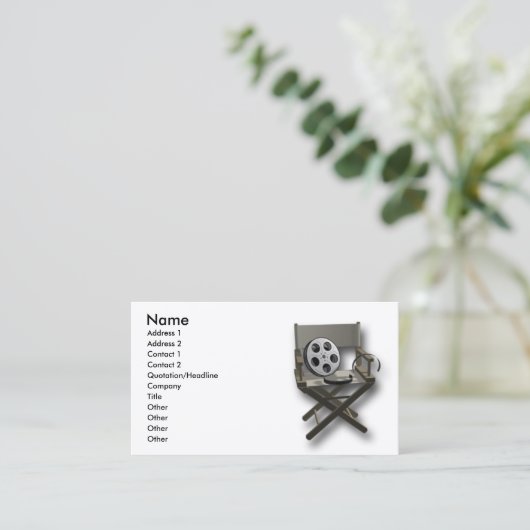 Film-Filmregisseur chare Visitenkarte (Stehend Vorderseite)