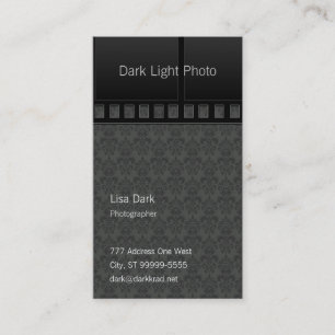 Film-Foto-Fotograf auf mittlerem Damast Visitenkarte