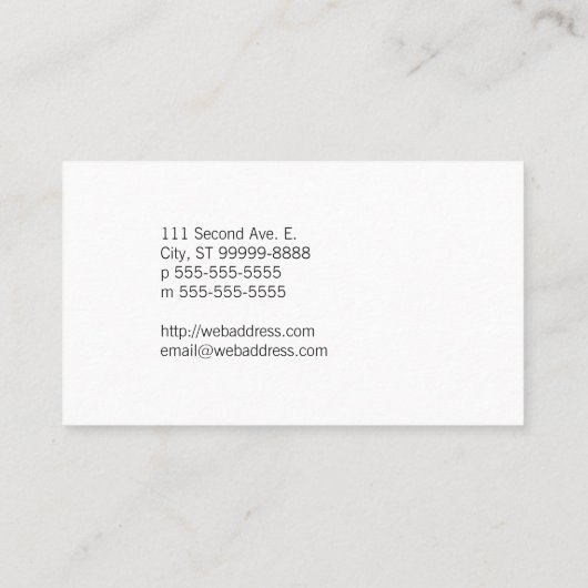 Film-Foto-Fotograf Visitenkarte (Rückseite)