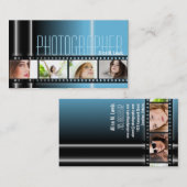Film-Foto-Geschäfts-Karten-Blau der Visitenkarte (Vorne/Hinten)