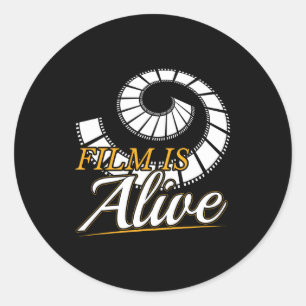 Film Fotografie - Film ist Live Fotograf Runder Aufkleber