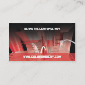 Film-Frühlings-Rot-Visitenkarte Visitenkarte (Rückseite)