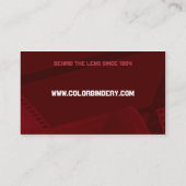 Film-Frühlings-rote Visitenkarte V.2 (Rückseite)