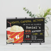 FILM-GEBURTSTAGS-PARTY EINLADUNG (Stehend Vorderseite)