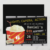 FILM-GEBURTSTAGS-PARTY EINLADUNG (Vorne/Hinten)