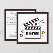 Film-Geburtstags-Party Einladung (Vorne/Hinten)