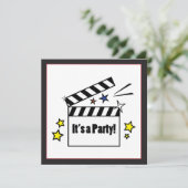 Film-Geburtstags-Party Einladung (Stehend Vorderseite)