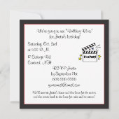 Film-Geburtstags-Party Einladung (Rückseite)