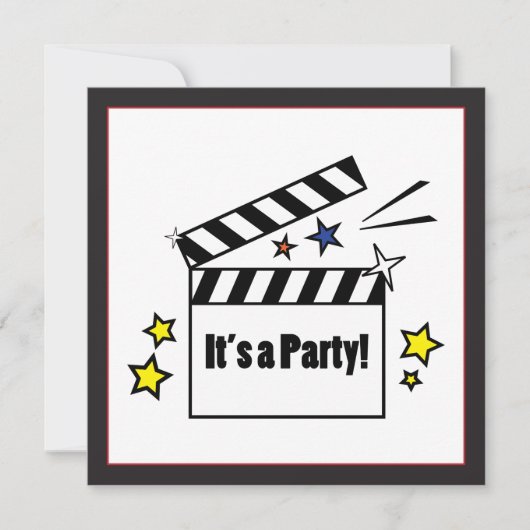 Film-Geburtstags-Party Einladung (Vorderseite)