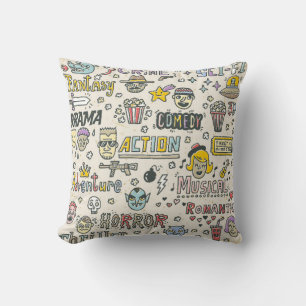 Film Genres. Fernsehshows, Serie Funny Doodle vint Kissen