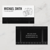 Film II und Kamerasymbol Visitenkarte (Vorne/Hinten)