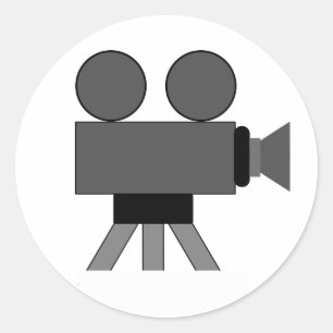 Film-Kamera Runder Aufkleber