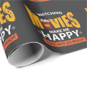 Film-Kino-glückliches Popcorn Geschenkpapier (Rolleneckpunkt)