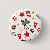 Film-Liebhaber-Muster Button (Vorderseite)