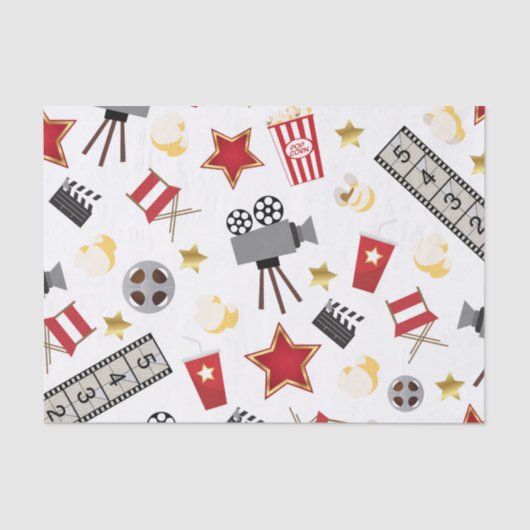 Film-Liebhaber-Muster Seidenpapier (Vorderseite)