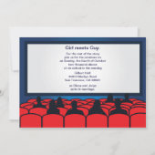 Film Marquee Hochzeitsfeier Einladung (Rückseite)