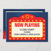 Film Marquee Hochzeitsfeier Einladung (Vorne/Hinten)