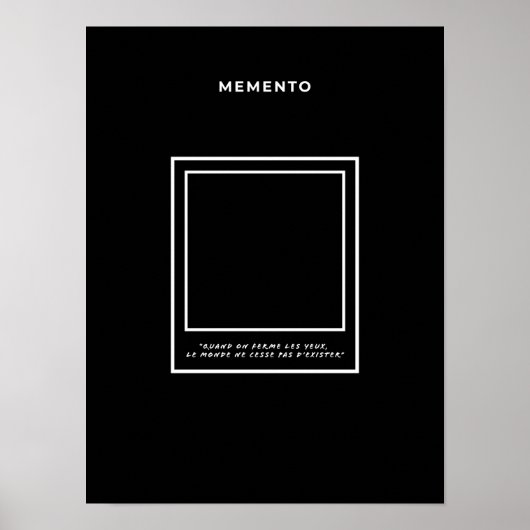 FIlm memento Poster (Vorne)