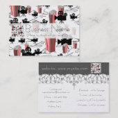 Film mit Popcorn Visitenkarte (Vorne/Hinten)