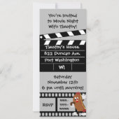 Film-Nachtgeburtstags-Einladung Einladung (Rückseite)