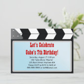 Film-Nachtgeburtstags-Party Einladung (Stehend Vorderseite)