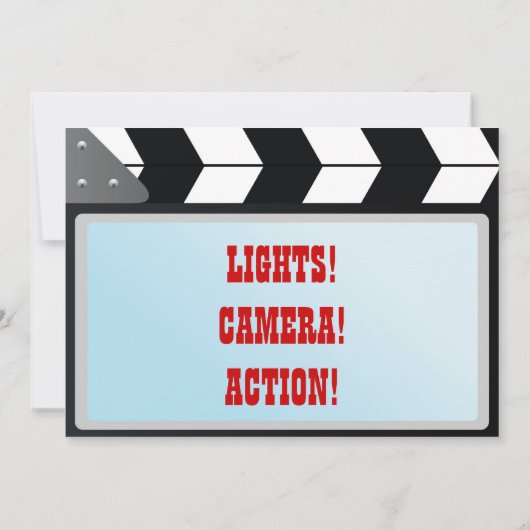 Film-Nachtgeburtstags-Party Einladung (Rückseite)