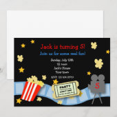 Film-Nachtgeburtstags-Party Einladungen (Vorne/Hinten)