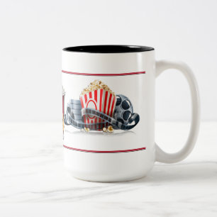 Film-Nachtpopcorn-Tasse Zweifarbige Tasse