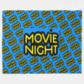 Film-Nachttext auf blauer Fleece-Decke Fleecedecke (Vorderseite (Horizontal))