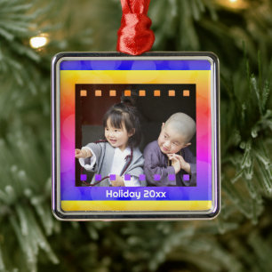 Film Negatives Foto mit benutzerdefiniertem Textja Ornament Aus Metall