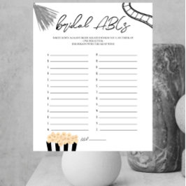 Film Noir - Brautparty - Bridal ABCs Game