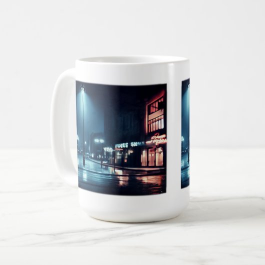 Film Noir Downtown Classic Tasse, 15 oz Kaffeetasse (Vorderseite Links)