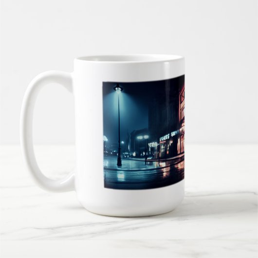 Film Noir Downtown Classic Tasse, 15 oz Kaffeetasse (Links)