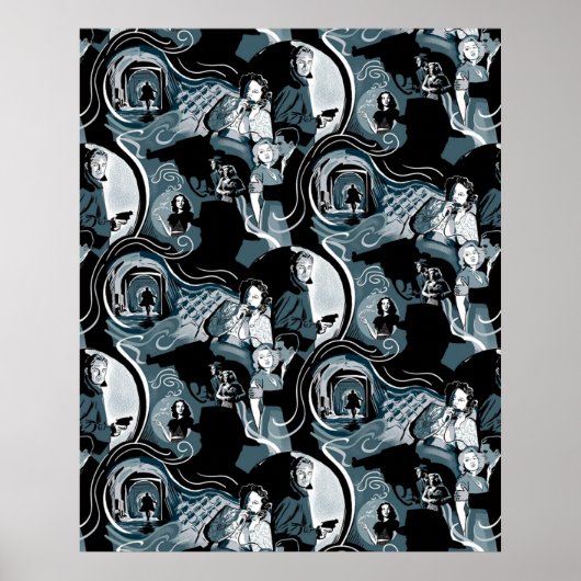 Film Noir Fatales und Rauchen Waffen Classic m Poster (Vorne)