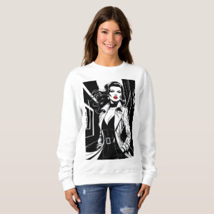 Film Noir Femme Fatale T - Shirt - Fett Retro Styl