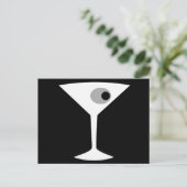 Film Noir Martini Glas Postkarte (Stehend Vorderseite)