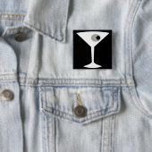 Film Noir Martini-Glasknopf Button (Beispiel)