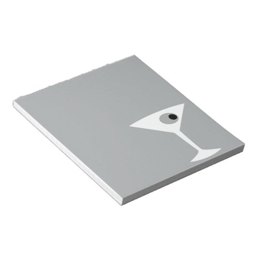 Film Noir Martini-GlasNotepad Notizblock (angewinkelt)