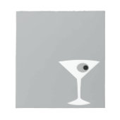 Film Noir Martini-GlasNotepad Notizblock (Vorderseite)
