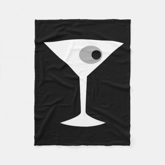 Film-Noir MartiniglasFleece-Decke Fleecedecke (Vorderseite)