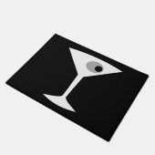 Film-Noir Martiniglastür-Matte Fußmatte (Schrägansicht)