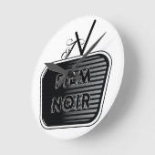 Film Noir Runde Wanduhr (Winkel)