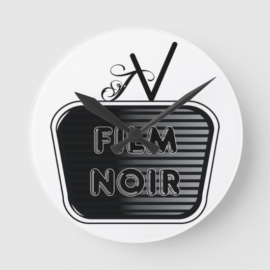 Film Noir Runde Wanduhr (Vorderseite)