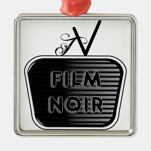 Film Noir Silbernes Ornament (Vorne)