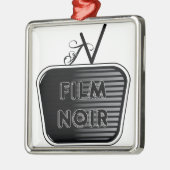 Film Noir Silbernes Ornament (Links)