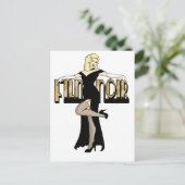 Film Noir Silver Screen Pinup Postkarte (Stehend Vorderseite)