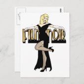 Film Noir Silver Screen Pinup Postkarte (Vorne/Hinten)