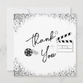 Film Noir - Weiß - Bridal/Paare Dankeschön Karte (Vorderseite)